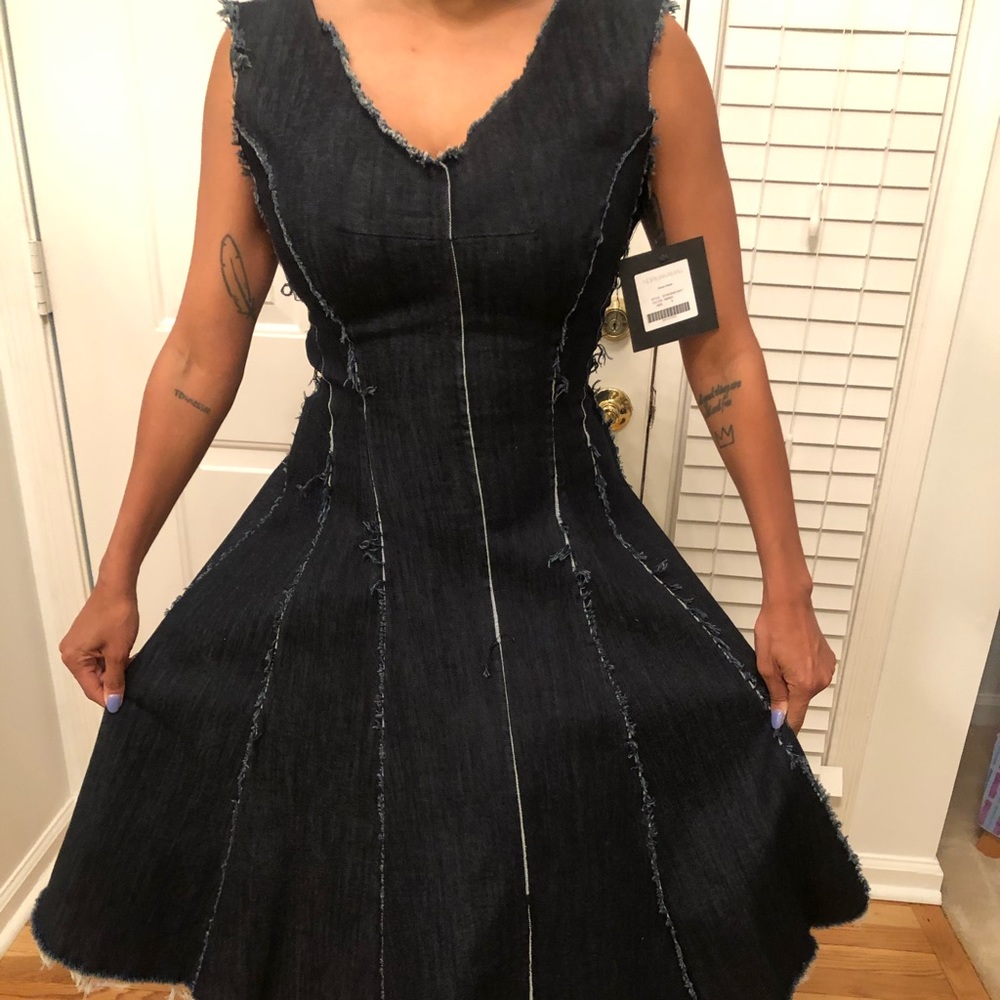 Norma Kamali “Grace” dress in Indigo (blue) denim!